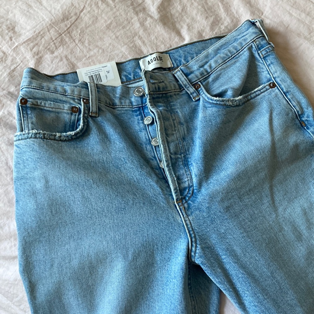 Agolde Riley high rise straight crop